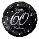 Happy Birthday 60 B&C Silver Folienballon 36 cm