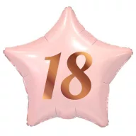   Geburtstag Pink Rosa Happy Birthday 18 Stern Folienballon 44 cm