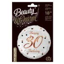 Geburtstag B&C White Happy Birthday 30 Folienballon 36 cm