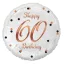 Geburtstag B&C White Happy Birthday 60 Folienballon 36 cm