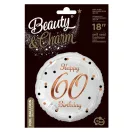 Geburtstag B&C White Happy Birthday 60 Folienballon 36 cm