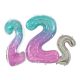 Nummer Space Weltraum Nummer 2 Folienballon 78 cm