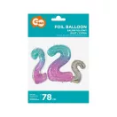 Nummer Space Weltraum Nummer 2 Folienballon 78 cm