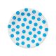 Farbe Sky Blue Polka Dot Pappteller mit Punkten 6 Stk 18 cm