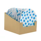 Farbe Sky Blue Polka Dot Pappteller mit Punkten 6 Stk 18 cm
