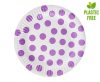 Farbe Lavender Polka Dots Pappteller mit Punkten 6 Stk 18 cm