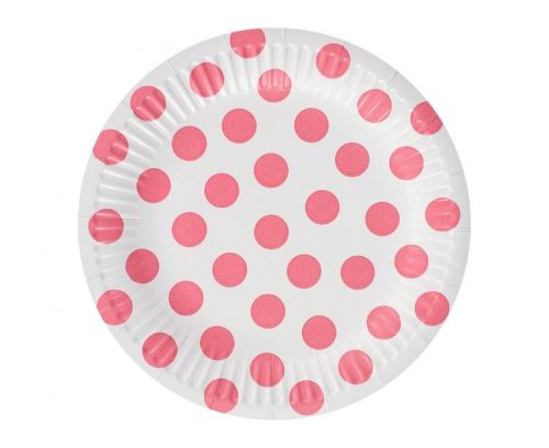 Polka dots Pink Polka Dots Pappteller 6 Stück 18 cm