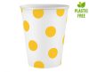 Gelb Yellow Polka Dots Pappbecher 6 Stück 250 ml