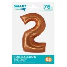 Nummer Copper Kupfer Nummer 2 Folienballon 76 cm