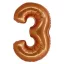 Nummer Copper Kupferzahl 3 Folienballon 76 cm