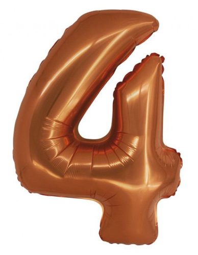 Kupfer 4 Copper Nummer Folienballon 76 cm