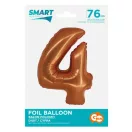 Nummer Copper Kupferzahl 4 Folienballon 76 cm