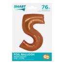Nummer Copper Kupferzahl 5 Folienballon 76 cm