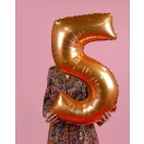 Nummer Copper Kupferzahl 5 Folienballon 76 cm