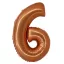 Nummer Copper Kupfer Nummer 6 Folienballon 76 cm