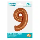 Nummer Copper Kupfer Nummer 9 Folienballon 76 cm