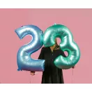 Nummer Mint Mat Minzfarbe Zahl 3 Folienballon 76 cm