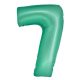 Nummer Mint Mat Minz Nummer 7 Folienballon 76 cm