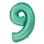 Nummer Mint Mat Minze Nummer 9 Folienballon 76 cm