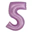 Nummer Lavender Mat Lavendel Nummer 5 Folienballon 76 cm