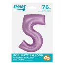 Nummer Lavender Mat Lavendel Nummer 5 Folienballon 76 cm