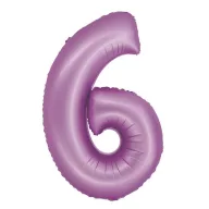 Nummer Lavender Mat Lavendel Nummer 6 Folienballon 76 cm