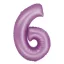 Nummer Lavender Mat Lavendel Nummer 6 Folienballon 76 cm