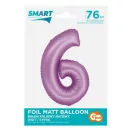 Nummer Lavender Mat Lavendel Nummer 6 Folienballon 76 cm