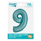 Nummer Light Blue Mat Blauer Nummer 9 Folienballon 76 cm