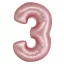 Nummer Light Pink Mat Rosa Nummer 3 Folienballon 76 cm
