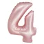 Nummer Light Pink Mat Rosa Zahl 4 Folienballon 76 cm