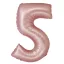Nummer Light Pink Mat Rosa Nummer 5 Folienballon 76 cm