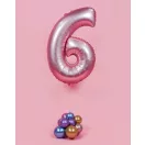 Nummer Light Pink Mat Rosa Nummer 6 Folienballon 76 cm