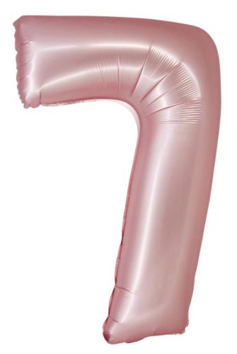 Rosa 7 Light Pink Mat Nummer Folienballon 76 cm