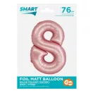 Nummer Light Pink Mat Rosa 8 Nummer Folienballon 76 cm