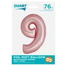 Nummer Light Pink Mat Rosa Nummer 9 Folienballon 76 cm