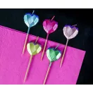 Liebe Metallic Heart Herzförmiges Kuchenkerrzenset, 5-tlg.
