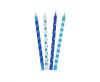 Farbe Dots Blau Geburtstagskerzen-Set, 16 Stück