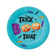 Halloween Boo Pappteller 6er-Set, 18 cm
