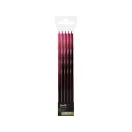 Farbe Ombre Rot-Schwarze Tortenkerze, Kerzenset 5 Stk