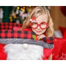 Weihnachten Red i Brille mit kleinem Weihnachtsmütze