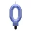Nummer Diamond Metallic Blaue Zahl 0 Kerze, Tortekerze