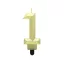 Nummer Diamond Metallic Goldene Zahlenkerze 1, Tortenkerze