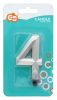 Nummer Diamond Metallic Silberne 4-Ziffer-Kerze, Tortenkerze