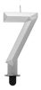 Nummer Diamond Metallic Silberne Nummer 7 Kerze, Tortenkerze