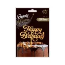 Geburtstag Happy Birthday Gold Tortendekoration 15 cm