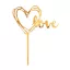 Hochzeit Gold Gold Herz Tortendekoration 13 cm