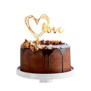 Hochzeit Gold Gold Herz Tortendekoration 13 cm