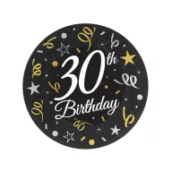 Geburtstag B&C Happy Birthday 30 Pappteller 6 Stk 18 cm
