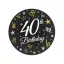 Geburtstag B&C Happy Birthday 40 Pappteller 6 Stk 18 cm